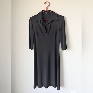 JACOB Black knee length collar work dress